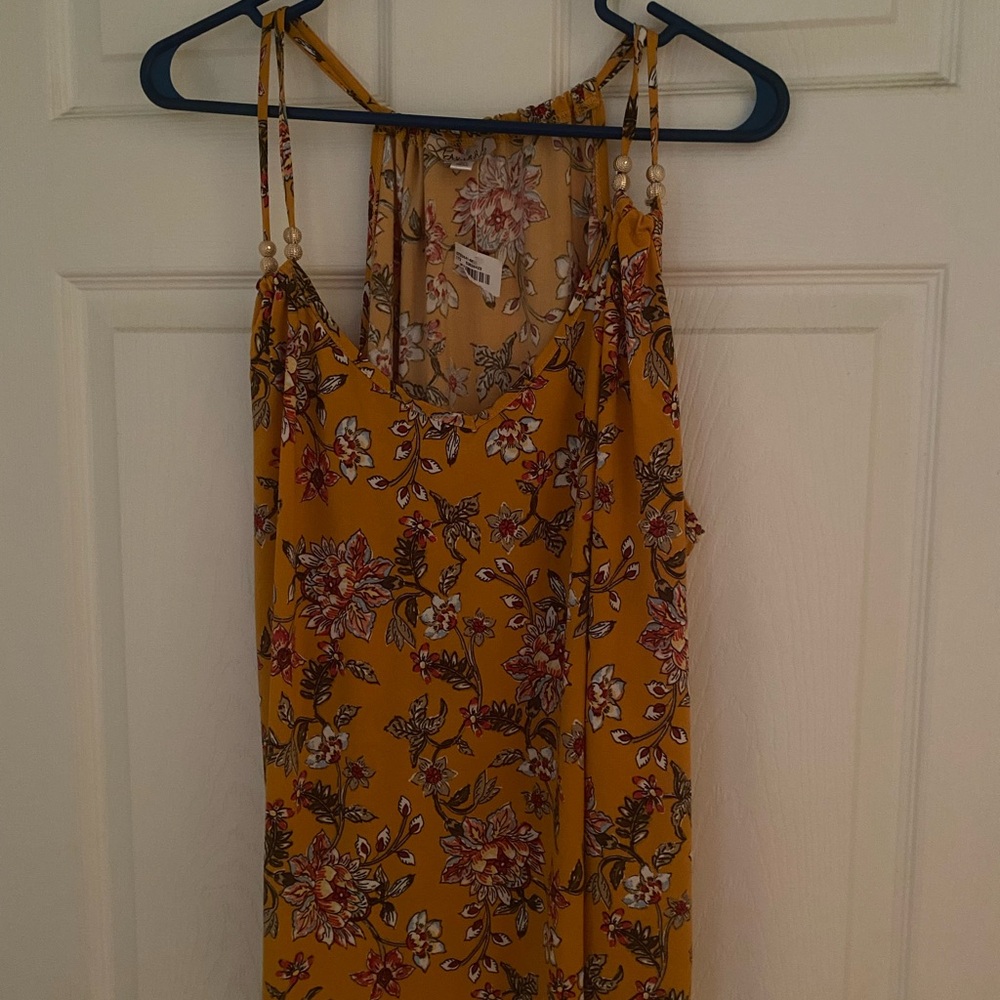 Lavish Mustard Floral Tank Top